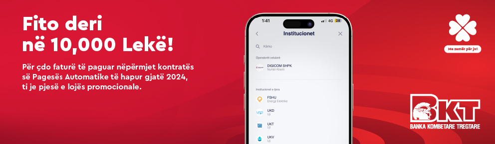 Pagesë Automatike Fature Mujore - Fito deri në 10,000 Lekë